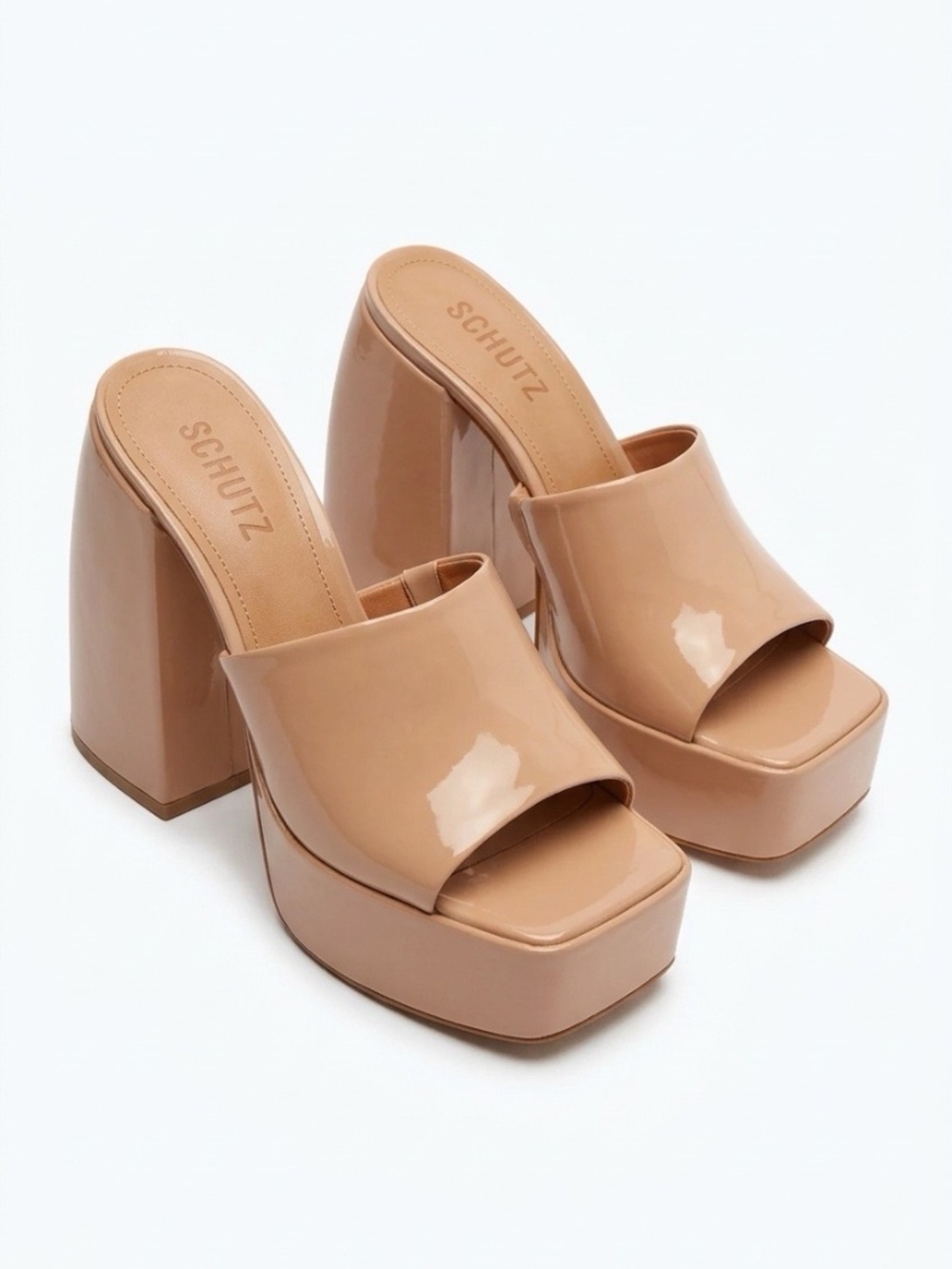 Schutz Aretha Patent Leather Platform Sandals - size 8 🌟